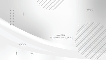 Modern abstract background with geometric shapes and lines on a white and gray gradient, perfect for design and branding applications with template