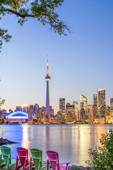 Toronto, Ontario, Canada Cityscape on Lake Ontario at Twilight 3354
