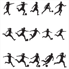 Female Football Player Svg Clip Art