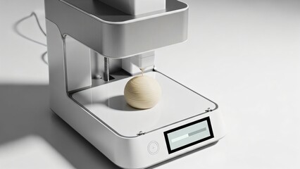 Modern scientific equipment creating a sphere. Laboratory research and development in a precise manufacturing and experimental environment.