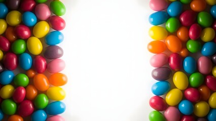 Vibrant easter candy background with colorful jelly beans for spring celebrations