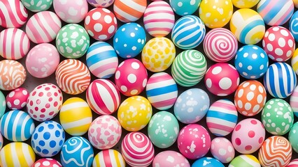 Obraz premium Vibrant easter eggs decorated for springtime celebration