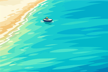 Fototapeta premium boat in the beach 
