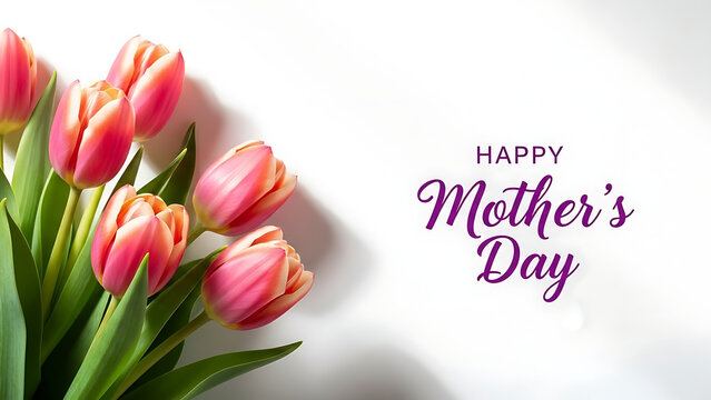Pink Tulips Mother's Day Greeting