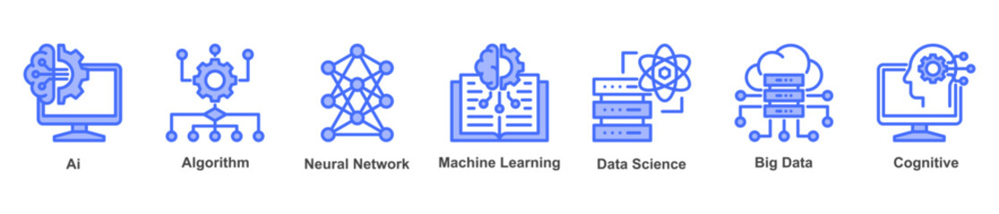 Obraz premium AI Core represents essential artificial intelligence technologies forming the foundation of intelligent, data-driven, and adaptive systems