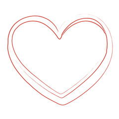Minimal Valentine Heart Outline Line Art