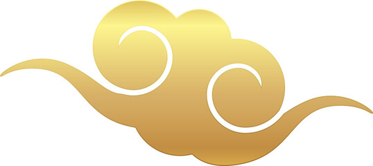 Golden Swirl Chinese Cloud Decorative