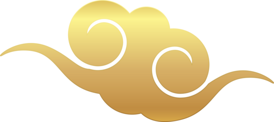 Golden Swirl Chinese Cloud Decorative