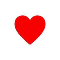 A simple graphic of a vibrant red heart against a stark black background isolated on transparent background