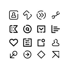 Icons for web isolated on transparent background