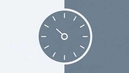 Clock face icon without hands, flat vector design.