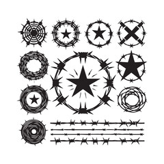 Thorn Wire and Barbed Wire Vector Collection
