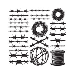 Thorn Wire and Barbed Wire Vector Collection
