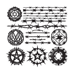 Thorn Wire and Barbed Wire Vector Collection
