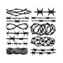 Thorn Wire and Barbed Wire Vector Collection