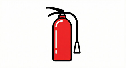 Obraz premium Fire Extinguisher Icon on White Background