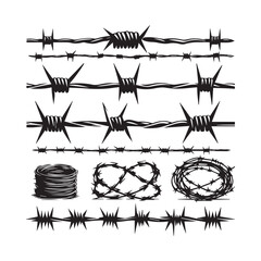 Thorn Wire and Barbed Wire Vector Collection
