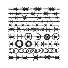 Thorn Wire and Barbed Wire Vector Collection