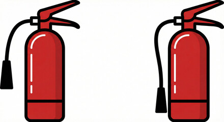 Obraz premium Fire Extinguisher Icon on White Background