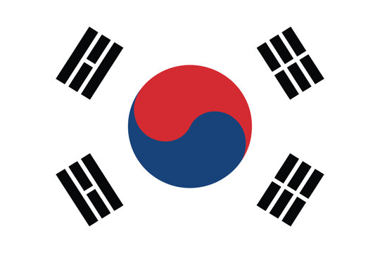 South Korea flag vector illustration background, professional high ranking artwork for independence celebrations, government communication, travel promotion, global news visuals, and creative design 