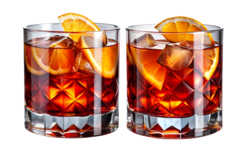 glass of whiskey with ice