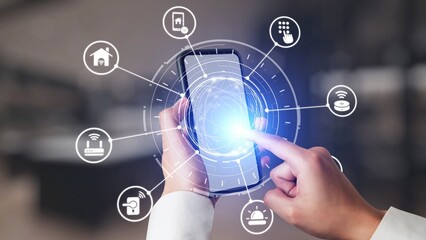 Concept of smart home automation enhances modern living. This innovative smart home system provides security, convenience, and control for a connected lifestyle. Gist