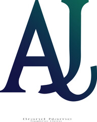 Best AJ logo Design and creative and monogram brand logo using adobe illustrator...