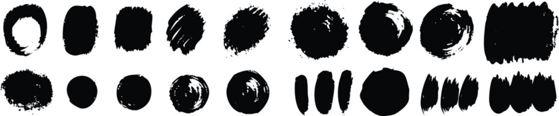A collection of black dots and circles. The dots and circles are all different sizes and shapes. The image has a somewhat abstract feel to it, with the dots and circles appearing to be scattered