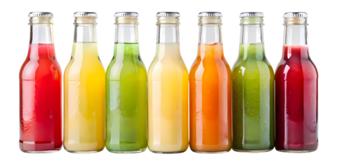 colorful glass bottles