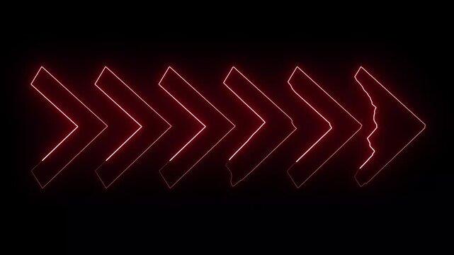 unick saber cool red simple arrow right sied direction sine wave video motion 4k hd backgorund