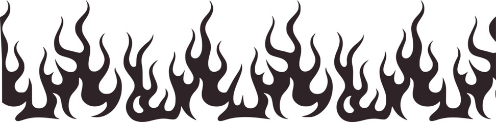 Black and seamless stylized flame pattern texture fire © Salam