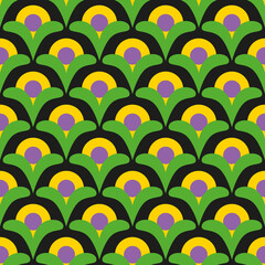 Abstract Geometric Pattern with Semicircles