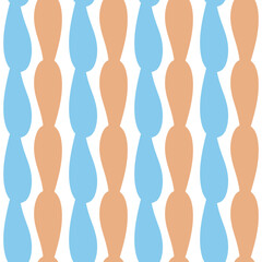 Minimalist Pattern of Light Blue and Brown Shapes