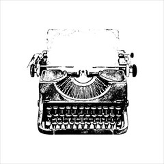 Vintage typewriter illustration