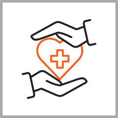 Health care icon outline multistyle vector illustrations concept