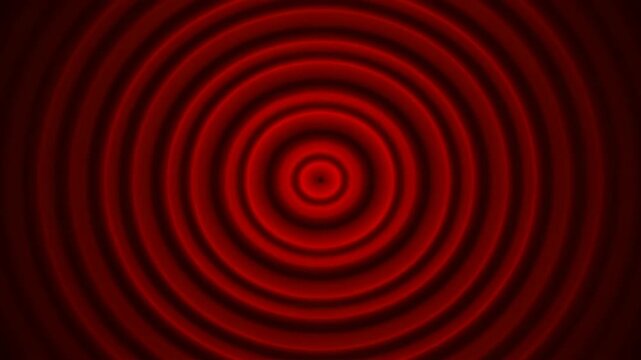 Abstract Red Ripples Expanding Outwards From Center. 4K Abstract Background Animation Video