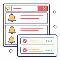 SaaS Notification Center Graphic Resources Vector Elements