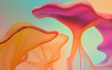 Abstract colorful background vector illustration featuring soft silk fabric waves and satin texture