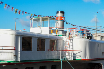 Passenger ship in the port. Close-up. © Alina Yermakova