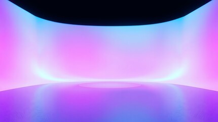 Futuristic Cinematic HDR Smooth Holographic Gradient Light Surface