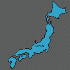 vector Japan map of the world with transparent background