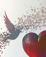 A vibrant red heart surrounded by small hearts, perfect for valentine s day celebrations