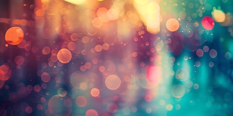 Colorful bokeh lights background representing successful beginnings in business ventures with ample copy space for text or branding