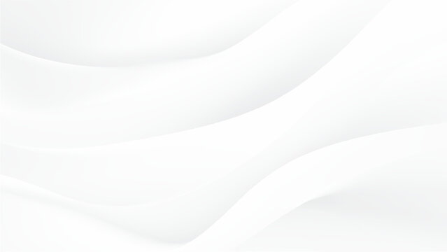 Abstract white background featuring flowing curved lines and soft shapes creating a sense of dynamic movement