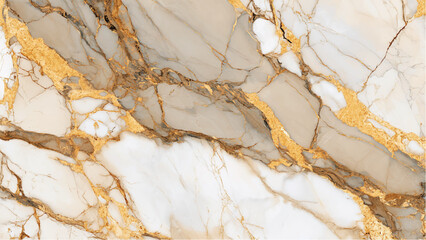 Elegant white marble texture with striking golden veins creating a luxurious and sophisticated visual aesthetic © MR JOKER