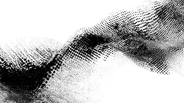 Abstract halftone pattern depicting a close up portion of a human face with visible eye and cheek features