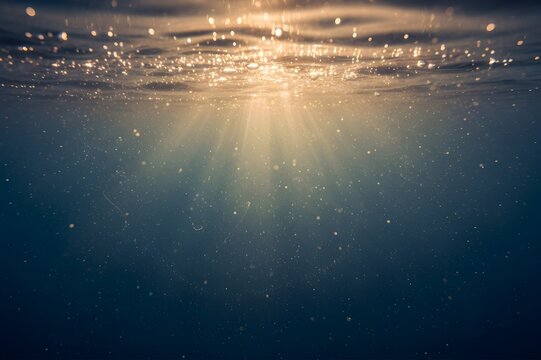 Underwater Sun Rays Tyndall Effect Overlay