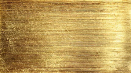 Horizontal Brushed Gold Metal Surface with Fine Lines
