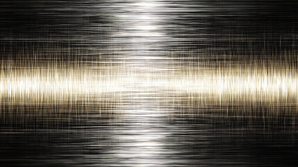 Horizontal Brushed Metal Texture with Bright Center Glow