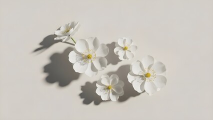 Minimal White Floral Calm